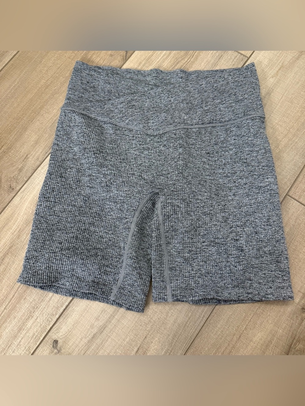 High-Waist Seamless Knit Bike Shorts - Gray by colsie